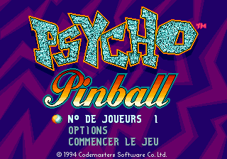 Заставка игры Psycho Pinball